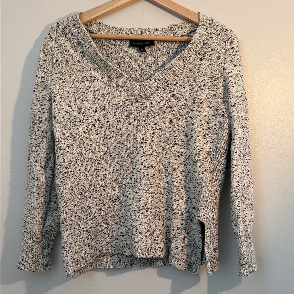 Banana Republic Gray V-Neck Sweater
